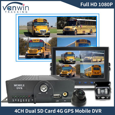 H.265 4CH Full HD Mobile DVR Live Stream Blackbox Recorder 4G وای فای GPS دوربین مدار بسته خودرو