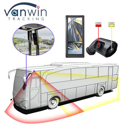 ضد آب HD 12.3 اینچ کامیون اتوبوس E-Mirror Side View Blind Spot Dual Lens Camera System Side View Rear View مانیتور ماشین
