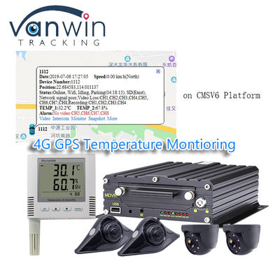 سیستم نظارت بر دمای فریزر کامیون 4G GPS MDVR خودرو همه در یک راه حل