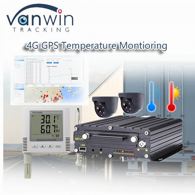 ضبط کننده ویدئویی بی سیم 4CH 4G GPS نظارت بر دمای وسایل نقلیه یخچال