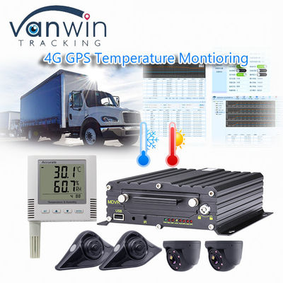 ضبط کننده ویدئویی بی سیم 4CH 4G GPS نظارت بر دمای وسایل نقلیه یخچال