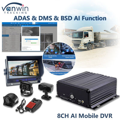 8CH AI Mobile DVR با عملکرد ADAS DMS BSD MDVR راه حل پیشرفته امنیت خودرو