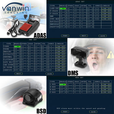 8CH AI Mobile DVR با عملکرد ADAS DMS BSD MDVR راه حل پیشرفته امنیت خودرو