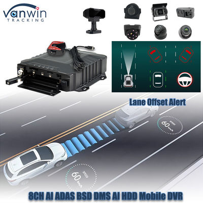 8CH 1080P Ai HDD Mobile DVR نظارت و ردیابی در زمان واقعی 4G Ai Adas DMS MDVR سیستم دوربین مدار بسته