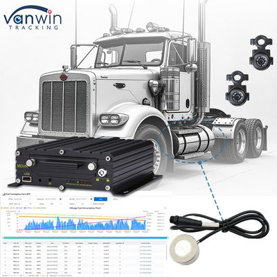 8CH DVR موبایل برای سیستم نظارت بر سوخت خودرو و مدیریت ناوگان GPS برای رانندگان کامیون