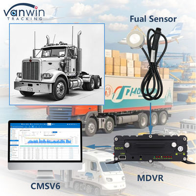 8CH DVR موبایل برای سیستم نظارت بر سوخت خودرو و مدیریت ناوگان GPS برای رانندگان کامیون