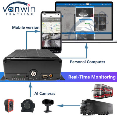 8CH AI DVR همراه با ADAS DMS BSD 4G و جعبه سیاه GPS برای ایمنی خودرو