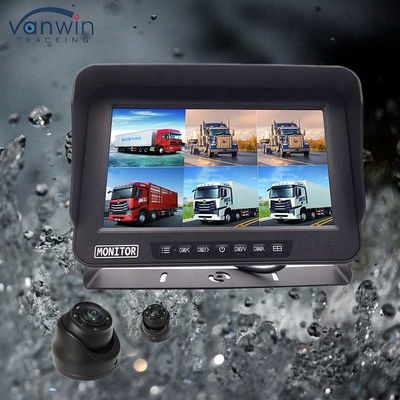 AHD 1080P MDVR مانیتور 10.1 اینچ 6 کانال ضد آب صفحه نمایش تقسیم شده مانیتور کارت SD برای خودرو