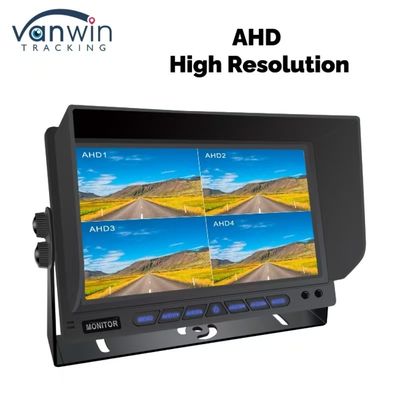 7-اینچ AHD چهار کانال تقسیم ماشین مانیتور سیستم نظارت بر نمایش خودرو