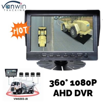 سیستم ضبط دوربین اتومبیل 360 درجه AHD DVR 7 / 9 / 10.1 اینچ برای کامیون ها و اتوبوس ها