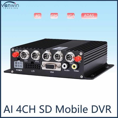 HD 1080P AI BSD ADAS کیت DMS اتوبوسها کامیون ها 4G وای فای 4 کانال SD سیستم های DVR تلفن همراه وسیله نقلیه CAR جعبه سیاه