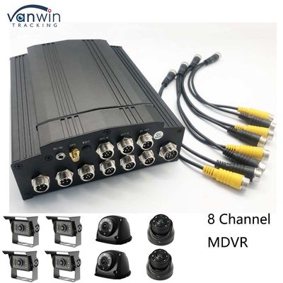 Full HD 1080P 8CH Mobile DVR SD Card 4G GPS H.265 CMSV6 سیستم امنیتی DVR اتوبوس کامیون