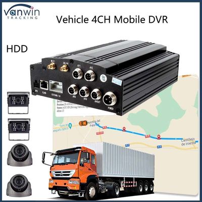 4 کانال DVR موبایل 4G GPS WIFI HDD 1080P AHD کارت DVR برای کامیون های اتوبوس شهری