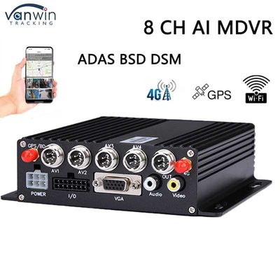 8CH SD DVR 4G GPS ADAS DMS AI MDVR 1080P H.265 دستگاه ضبط دی وی آر موبایل