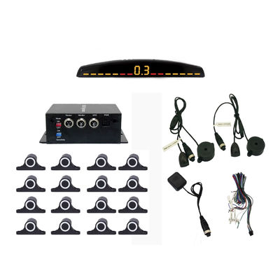 ماشین عقب نشینی کمکAuto Parktronic LED سنسور پارکینگ با 16 سنسور عقب پشتیبان خودرو پارکینگ مانیتور سیستم آشکارگر پس نور