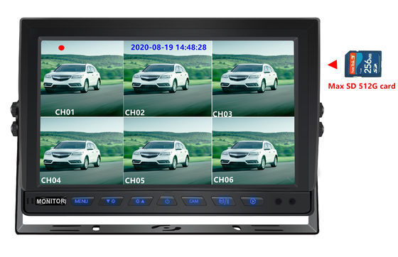 10.1 اینچ HD TFT LCD Screen Waterproof Vehicle Display for Trucks/Vans منبع برق DC 12V-24V -30C تا 80C حالت شبانه