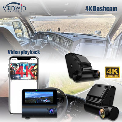 4G GPS Dash Cam 4K دو عدسی - DVR ماشین وای فای با دید شبانه و ذخیره سازی ابری