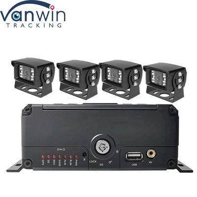 سیستم نظارت تلفن همراه 4CH AHD 1080P در وسیله نقلیه با ذخیره HDD و صفحه نمایش نظارت HD