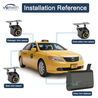 عملکرد بالا 1-4 دوربین داش کام ویدئو MDVR با AADA BSD DMS WIFI GPS عملکرد 4G دوربین ماشین برای تاکسی