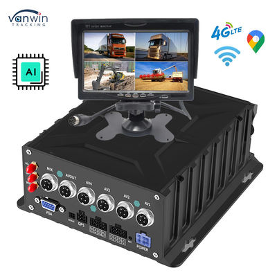 4CH 1080P نظارت بر خودرو دوربین پشتیبان عقب AI MDVR سیستم ردیاب GPS خودرو