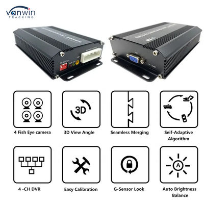 3D HD 1080P 360 دوربین پارکینگ ماشین کامیون دوربین هشدار عقب ماشین دوربین 360 درجه دوربین منظره پرنده از سیستم امنیتی