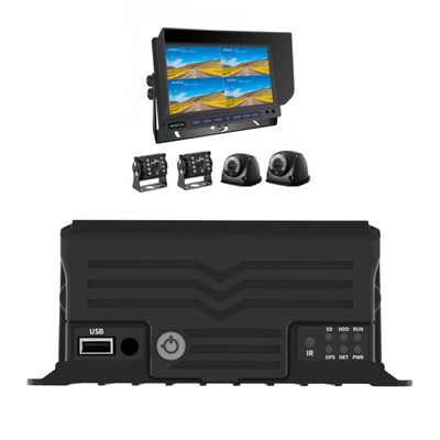 4 کانال AI MDVR با ردیاب GPS وسیله نقلیه تشخیص نقطه کور دستگاه ضبط دیسک سخت نصب شده در وسیله نقلیه