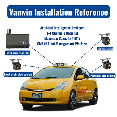 دی سی 12 ولت مینی Cmsv7 H.265 1080P دوربین خودرو اتو داش کام Mdvr 4g Gps کنترل از راه دور ضبط کننده 1-4 کانال داش کام Cmsv6 پلت فرم موبایل Mdvr