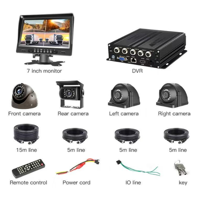 دستگاه ضبط ویدیوی دیجیتال MDVR با کیفیت 1080P و 4 کانال، دارای سیم‌کارت 4G، وای‌فای، GPS، سیستم دوربین مداربسته خودرو، کامیون و DVR