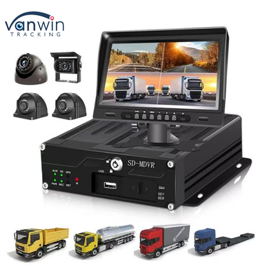 ضبط کننده MDVR خودرو با 4G WiFi GPS، 4 کاناله 1080P HD، DVR کامیون با دید در شب، تشخیص حرکت، ردیابی بلادرنگ