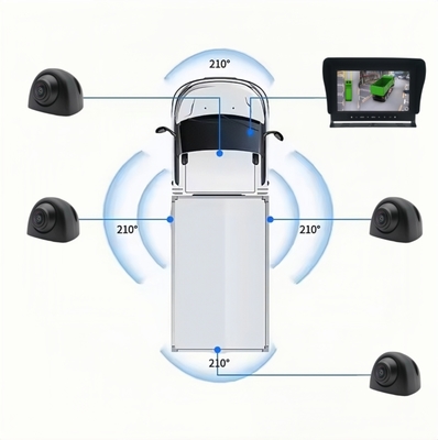 دید 360 درجه دور و بر 3D سیستم دوربین کامیون سنگین هوش مصنوعی تشخیص نقطه کور برای کامیون اتوبوس RV ماشین کمک به عقب