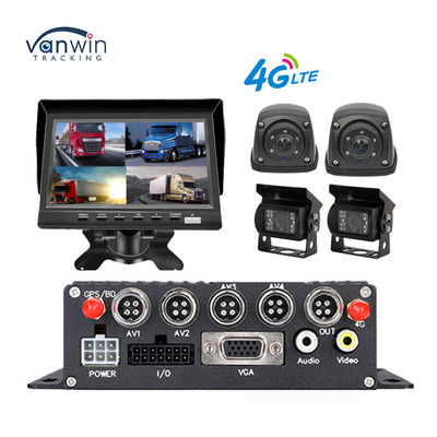 حرفه ای 4CH 1080P MDVR برای کامیون ها با مانیتور 7 اینچ 4G / GPS دوربین ضد آب و کمک معکوس - همه در یک راه حل مدیریت ناوگان