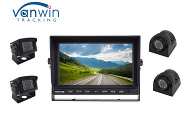 مانیتور ویدئویی محکم 4CH 1080P LCD Quad Car DVR 12 ~ 24V با ورودی 4 کانال HD