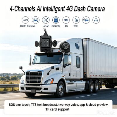 دوربین امنیتی خودرو DVR با دوربین جانبی DMS ADAS BSD برای کامیون / اتوبوس