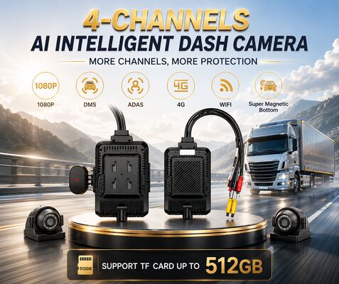 دوربین امنیتی خودرو DVR با دوربین جانبی DMS ADAS BSD برای کامیون / اتوبوس
