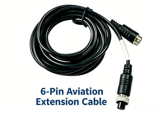 M12 6-Pin Aviation Extension Cable for Streamax IPC Cameras
