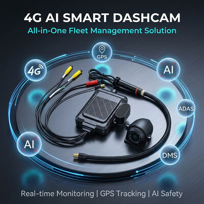 ضبط کننده 4G هوشمند با هوش مصنوعی ویدیو تلمیتیک GPS وای فای و دکمه اضطراری SOS برای ایمنی ناوگان