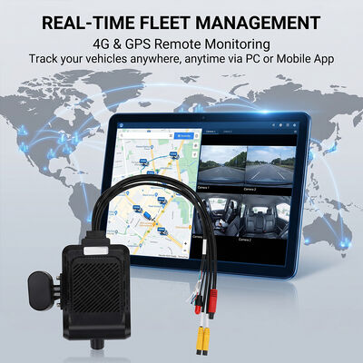 سیستم 4G Dashcam خودروهای تجاری - ردیاب WiFi GPS ضد سرقت با پشتیبانی محیطی RS232
