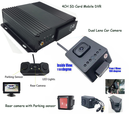 4 کانال 1080P SD ضبط ویدئو DVR GPS 4G WIFI با پورت USB VGA