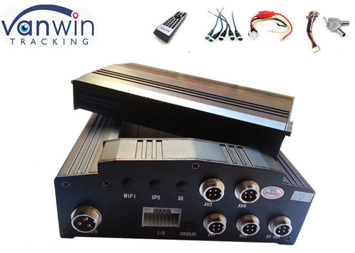 4 دوربین HDD 4G خودرو اتوبوس ویدئو نظارت DVR ضبط ویدئو و ردیابی GPS