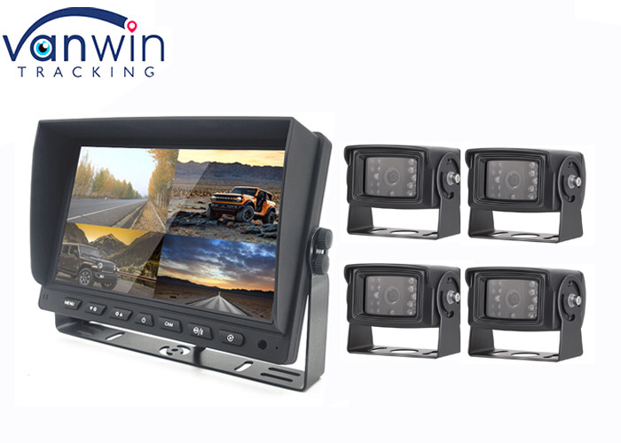 مانیتور ماشین 7 اینچ 9 اینچ 10 اینچ AHD TFT ساخته شده در DVR برای سیستم دوربین 4