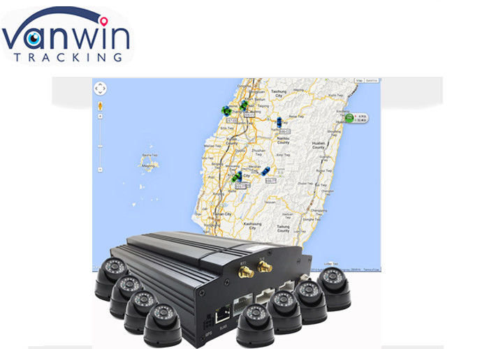 8 کانال DVR همراه با 3G 4G GPS و 2TB HDD پشتیبانی از نظارت CCTV خودرو