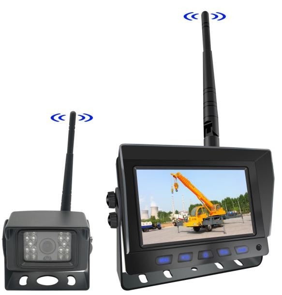 AHD Digital Wireless Car Reversing Backup Camera Kit فولکلفت کامیون ون سیستم مانیتور ماشین TFT بی سیم