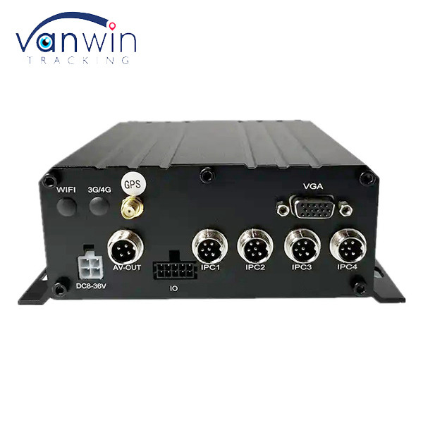 4CH MNVR با HDD SSD پشتیبانی از 4G GPS WiFi برای نظارت از راه دور بر شبکه وسایل نقلیه کامیون