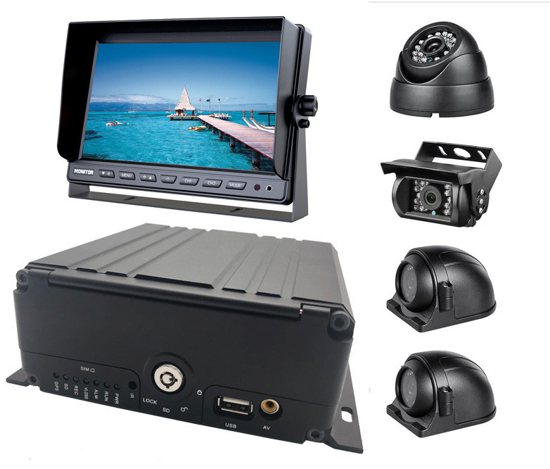 سیستم DVR تلفن همراه 4 کانال 1080P H.265 HDD AHD ضبط ویدئویی DVR خودرو برای کامیون اتوبوس کامپر وان