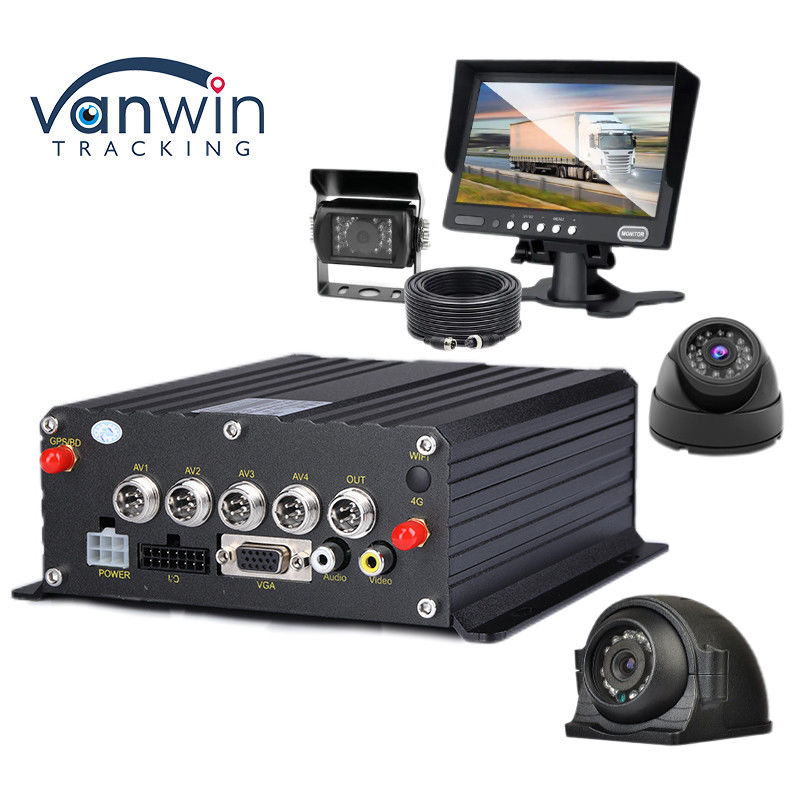 4CH 1080P H.265 کارت SD ردیاب GPS DVR تلفن همراه برای دستگاه ضبط خودرو