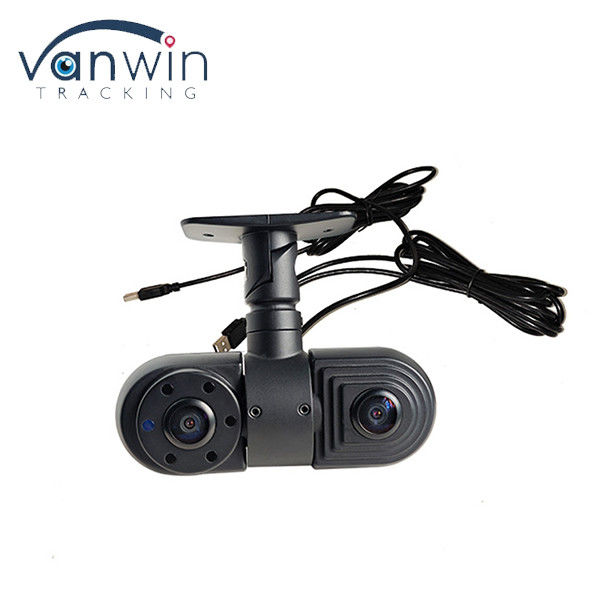 اتوبوس دو عدسی زاویه بزرگ 2CH 1080P HD در داخل دوربین ماشین USB جلو با سنسور CMOS / CCD