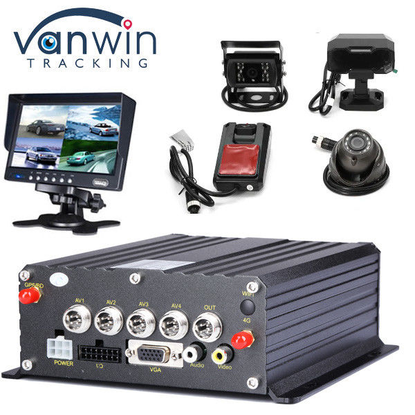 4G GPS وای فای 4CH 1080P دوربین پشتیبان معکوس ADAS DMS AI تشخیص نقطه کور HDD DVR موبایل