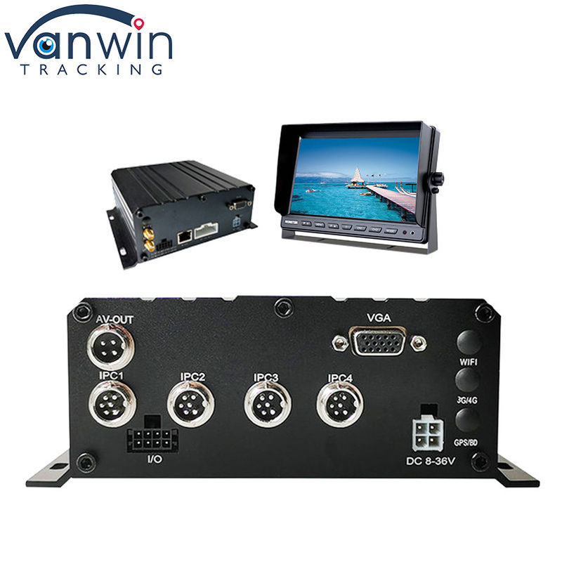 HD 1080P H.264 4 کانال DVR موبایل GPS WIFI ثبت کننده اتوبوس خودرو