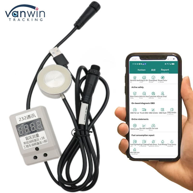 کنترل سوخت کامیون سیستم موقعیت مکانی جهانی ردیاب سنسور سطح مخزن سوخت سنسور درجه حرارت سطح سوخت