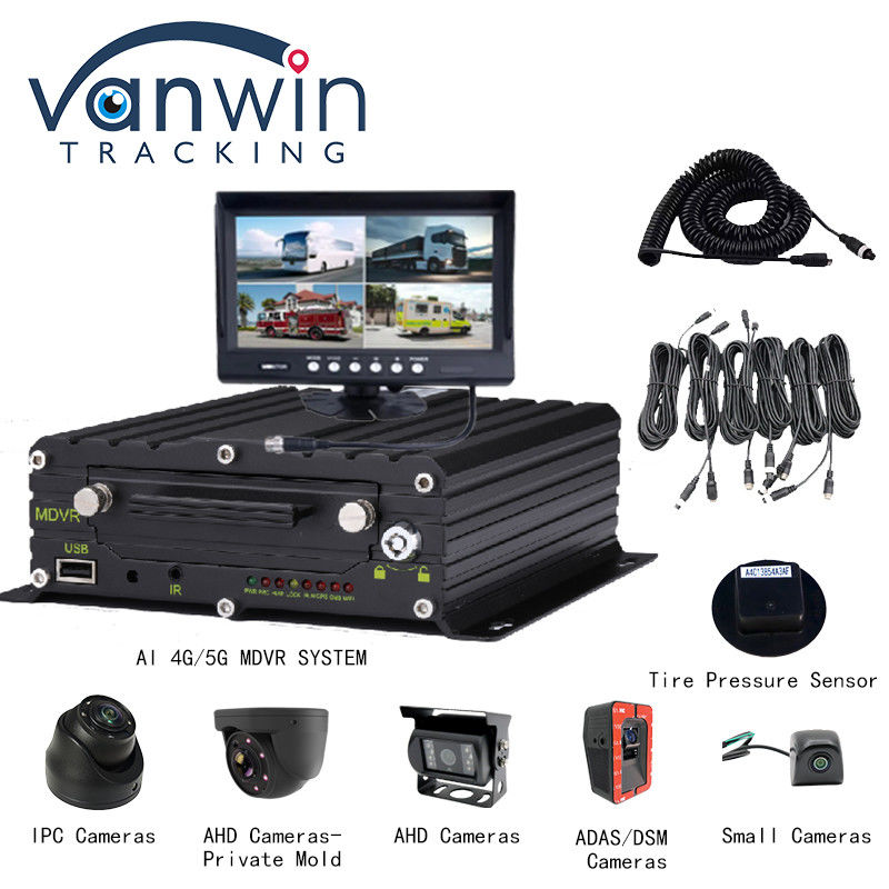 4G 5G WIFI GPS 8 CH AI Mobile DVR ADAS DMS با کارت SD HDD SSD برای ماشین اتوبوس کامیون